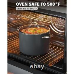 Casserole en fonte émaillée Cooks Standard avec couvercle en verre, 8 quarts classique