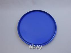 Casserole en fonte émaillée bleue Vtg Dansk 8 Qt IHQ avec couvercle Kobenstyle France 11.5