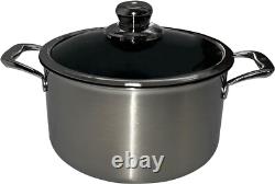 Casserole en fonte revêtue antiadhésive Swiss Diamond 9.5 avec couvercle en verre SDP31 dans une boîte de vente au détail