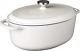 Casserole Ovale En Fonte émaillée De 7 Quarts Avec Couvercle Et Poignées Doubles, Compatible Avec Le Four