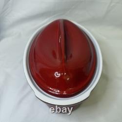 Casserole ovale rouge vintage Emile Henry avec couvercle faitout #107 2 qt 10,5 x 6,75 Casserole ovale rouge vintage Emile Henry avec couvercle faitout #107 2 qt 10,5 x 6,75