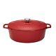 Chasseur 6,25 L Cocotte Ovale En Fonte Émaillée Rouge Cocottes France 31 Cm