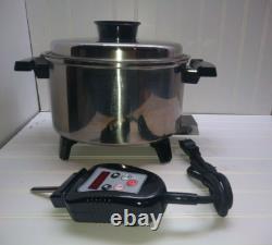 Cocotte Électrique de 5 Qt Townecraft Chef's Ware avec Noyau Liquide en Acier Inoxydable et Couvercle