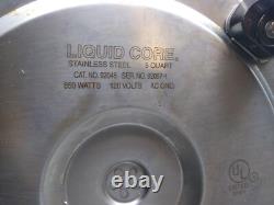 Cocotte Électrique de 5 Qt Townecraft Chef's Ware avec Noyau Liquide en Acier Inoxydable et Couvercle