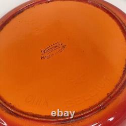 Cocotte Hollandaise vintage Descoware en fonte avec couvercle, flamme orange, 2-F 12 P FE Belgique