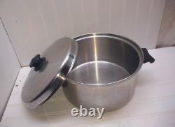 Cocotte Hollandaises Saladmaster 7Qt T-304 Acier Inoxydable Chirurgical Casserole Poêle à Frire Sauté avec Couvercle