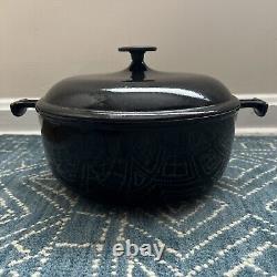 Cocotte Le Creuset Vintage Enzo Mari La Mama Noire avec Couvercle MCM #29 Rare