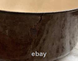 Cocotte Le Creuset Vintage Modèle D (22) 3,5 L Marron avec Couvercle Fendu