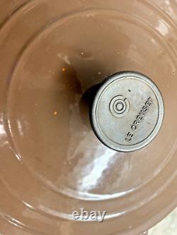 Cocotte Le Creuset Vintage Modèle D (22) 3,5 L Marron avec Couvercle Fendu