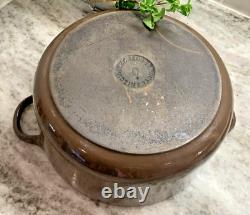 Cocotte Le Creuset Vintage Modèle D (22) 3,5 L Marron avec Couvercle Fendu