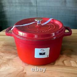 Cocotte Ronde en Fonte Émaillée, Rouge Cerise, 4 L