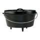 Cocotte De Camping Profonde En Fonte Pr&eacute;-culott&eacute;e Lodge Avec Couvercle, 8 Quarts (7,6 L)