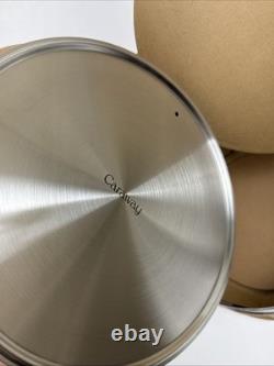 Cocotte en acier inoxydable Caraway (6,5 L) avec couvercle en acier inoxydable 5 plis