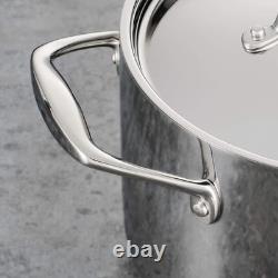 Cocotte en acier inoxydable à 3 couches Signature Tri-Ply Clad de 5 pintes avec couvercle, compatible induction