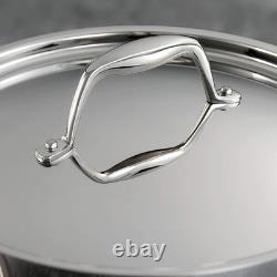 Cocotte en acier inoxydable à 3 couches Signature Tri-Ply Clad de 5 pintes avec couvercle, compatible induction