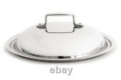 Cocotte en acier inoxydable poli All-Clad D3 avec couvercle D5 en dôme 5,5 Qt