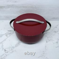 Cocotte en céramique Caraway de 6,5 Qt avec couvercle rouge brique Voir photos État rare d'occasion