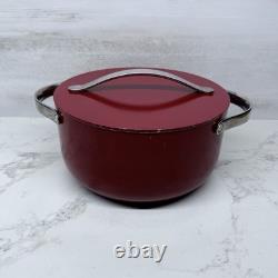 Cocotte en céramique Caraway de 6,5 Qt avec couvercle rouge brique Voir photos État rare d'occasion
