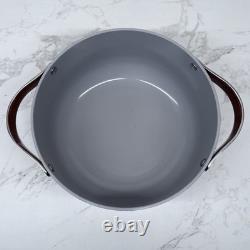 Cocotte en céramique Caraway de 6,5 Qt avec couvercle rouge brique Voir photos État rare d'occasion