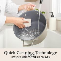 Cocotte en céramique antiadhésive Premier de 7 L avec couvercle, gris champignon