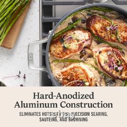 Cocotte en céramique antiadhésive Premier de 7 Qt avec couvercle, bleu nuit