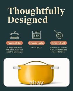 Cocotte en céramique antiadhésive avec couvercle (6,5 qt, 10,5) Non, PTFE & PFOA