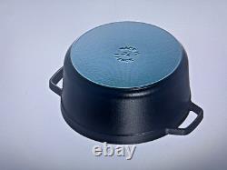Cocotte en fonte 4 qt ronde, fabriquée en France, pour 3-4 personnes, noir mat