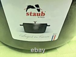 Cocotte en fonte 4 qt ronde, fabriquée en France, pour 3-4 personnes, noir mat