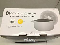 Cocotte en fonte Chantal, 7 qt, émail premium formulé aux États-Unis, souci