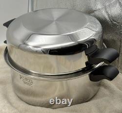 Cocotte en fonte Cutco 5,5 Qt avec couvercle haut en aluminium à 5 couches