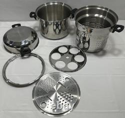 Cocotte en fonte ICookT 6 pièces 8 quarts, casserole, passoire, râpe, couvercle en dôme Cocotte en fonte ICookT 6 pièces 8 quarts, casserole, passoire, râpe, couvercle en dôme