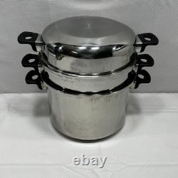 Cocotte en fonte ICookT 6 pièces 8 quarts, casserole, passoire, râpe, couvercle en dôme