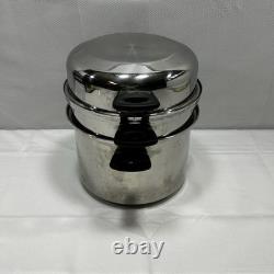 Cocotte en fonte ICookT 6 pièces 8 quarts, casserole, passoire, râpe, couvercle en dôme