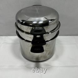 Cocotte en fonte ICookT 6 pièces 8 quarts, casserole, passoire, râpe, couvercle en dôme