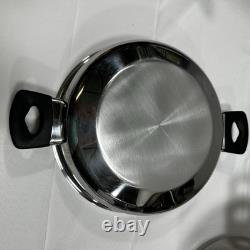 Cocotte en fonte ICookT 6 pièces 8 quarts, casserole, passoire, râpe, couvercle en dôme