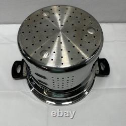 Cocotte en fonte ICookT 6 pièces 8 quarts, casserole, passoire, râpe, couvercle en dôme