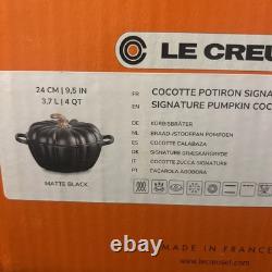 Cocotte en fonte Le Creuset Signature Citrouille 4 QT Noir Mat