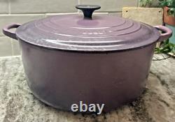 Cocotte en fonte Le Creuset vintage n°28 7,25 qt violet ombré France L35 À LIRE