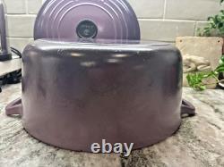 Cocotte en fonte Le Creuset vintage n°28 7,25 qt violet ombré France L35 À LIRE