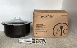 Cocotte en fonte Rockcrok 8 qt de Pampered Chef avec couvercle en verre 3152