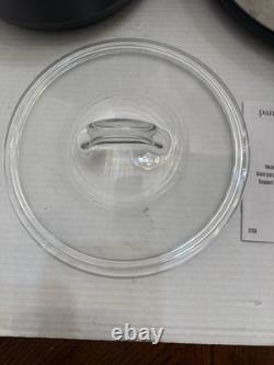 Cocotte en fonte Rockcrok Pampered Chef 3156 4 Qt avec couvercle en verre et base de chauffage