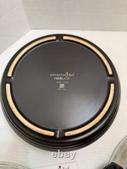 Cocotte en fonte Rockcrok Pampered Chef 3156 4 Qt avec couvercle en verre et base de chauffage