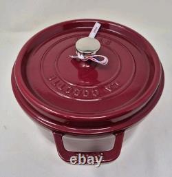 Cocotte en fonte STAUB de 4 qt, ronde, Bordeaux