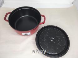 Cocotte en fonte STAUB de 4 qt ronde, cerise