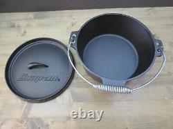 Cocotte en fonte Snap-On Tools avec poignée et couvercle en fonte 5 qt NEUF