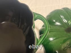 Cocotte en fonte Staub 3,5 qt, Citrouille, avec bouton en acier inoxydable, Basilic