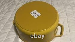 Cocotte en fonte Staub 4 qt, ronde, couleur citron