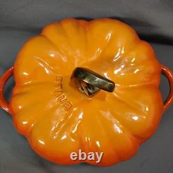Cocotte en fonte Staub 5,5 qt Édition limitée rare Orange Citrouille