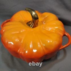 Cocotte en fonte Staub 5,5 qt Édition limitée rare Orange Citrouille