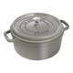 Cocotte En Fonte Staub 5 Qt, Ronde Profonde, Faitout Gris Granit